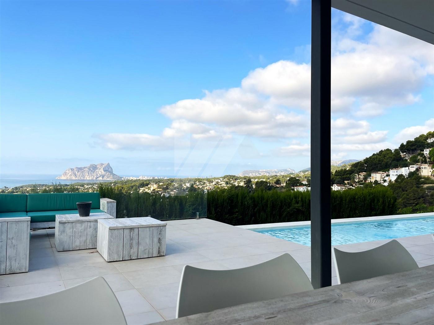 Villa con vistas al mar en Fanadix, Moraira. Costa Blanca.